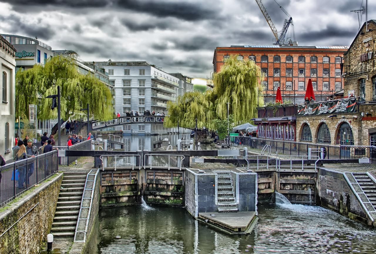 Camden Lock canal view
