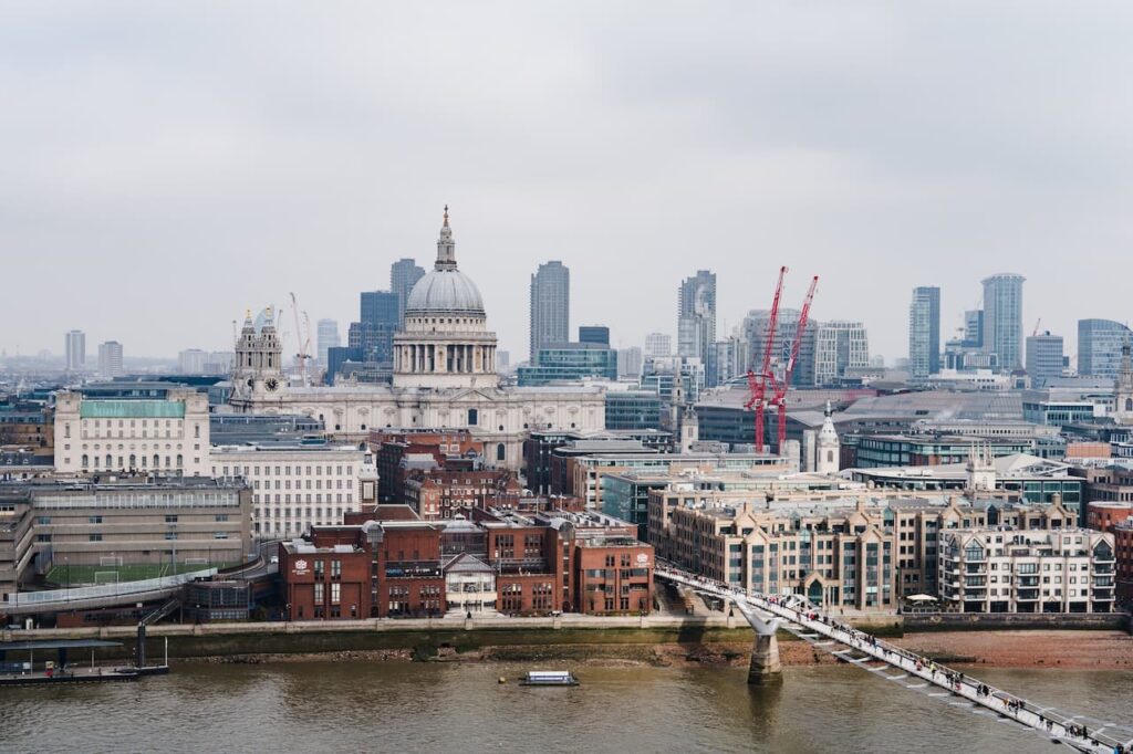 London skyline with view of St Paul's Cathedral