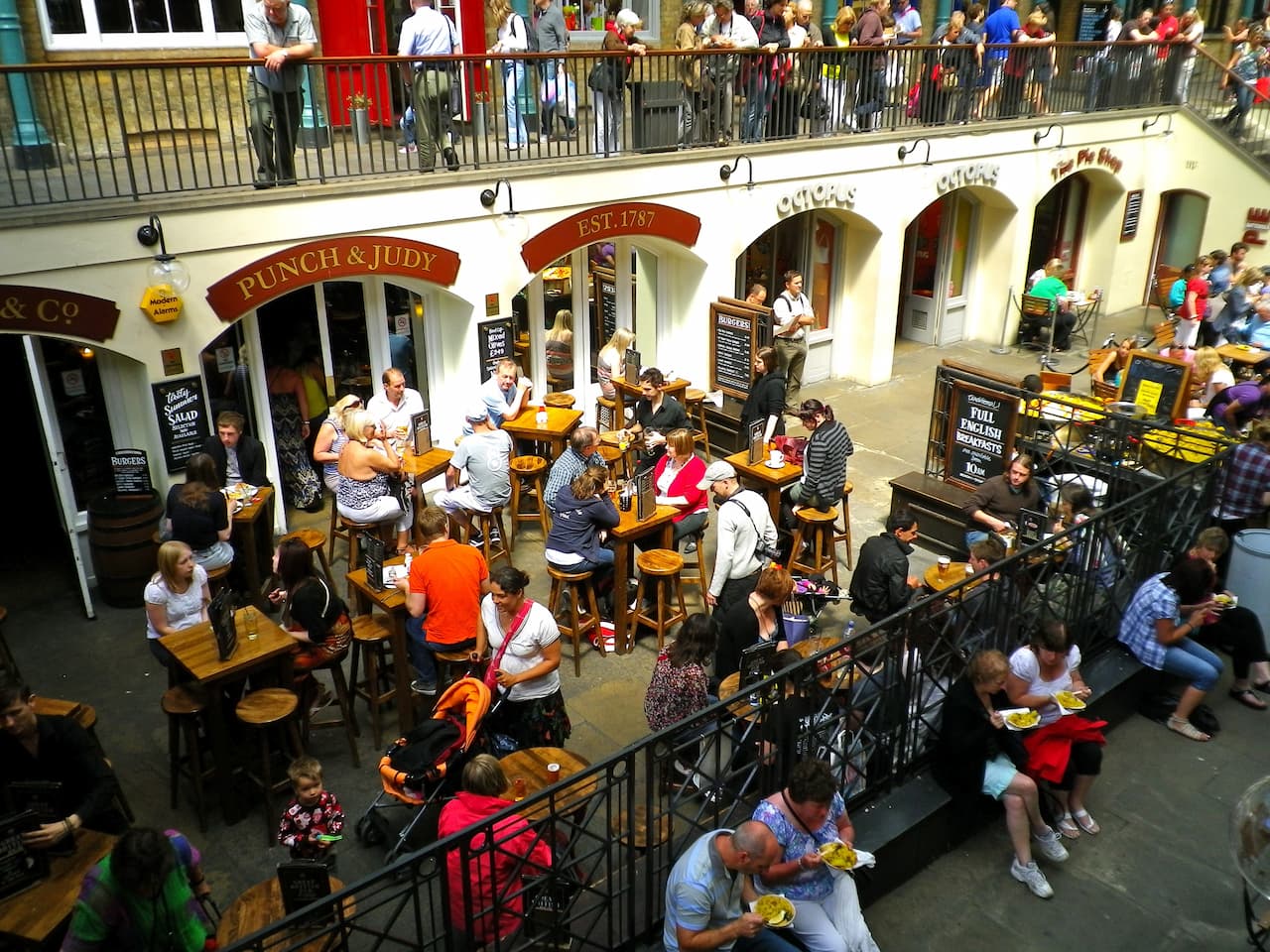 Range of cuisines at Covent Garden