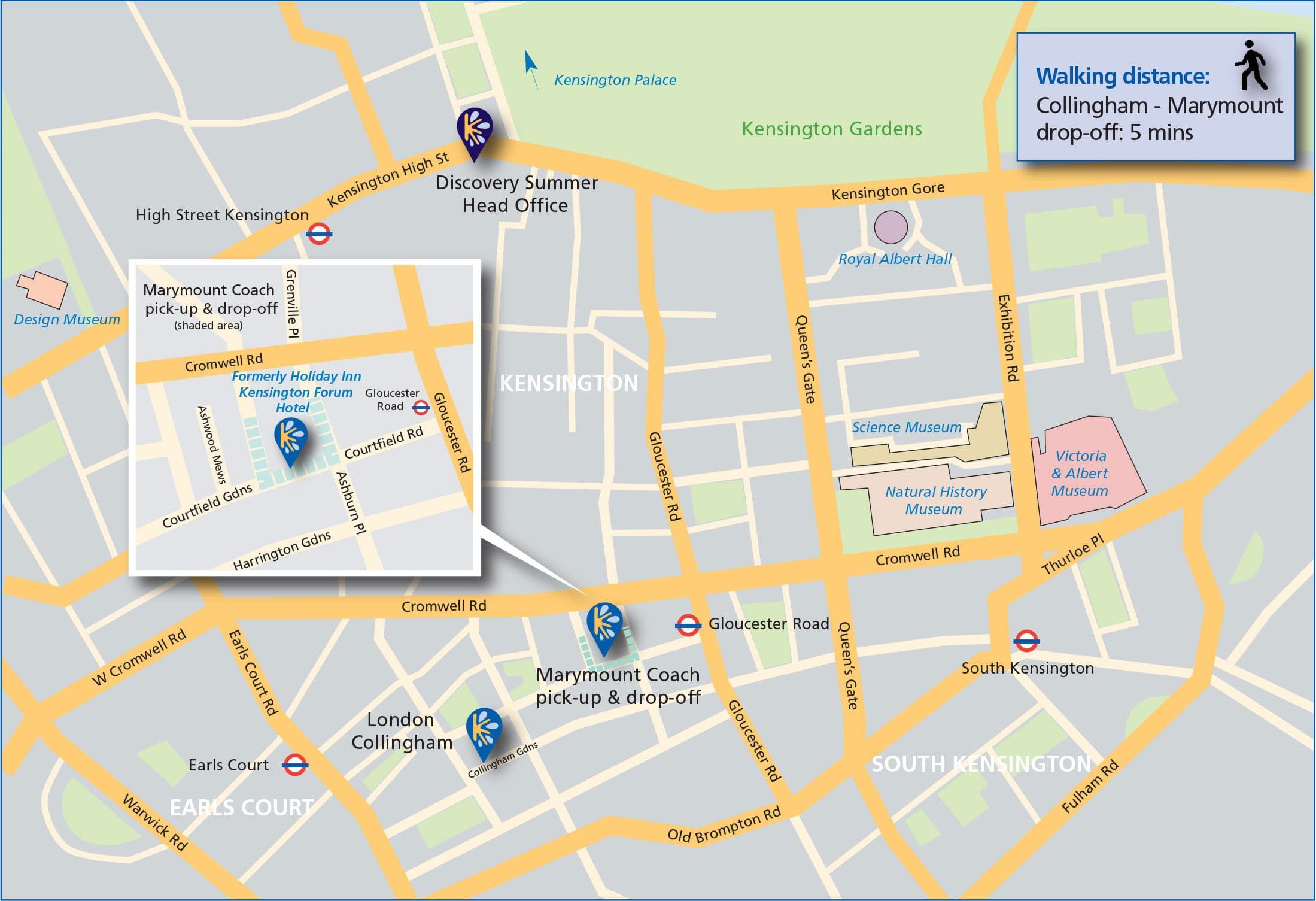 Discovery Summer London Locations Map