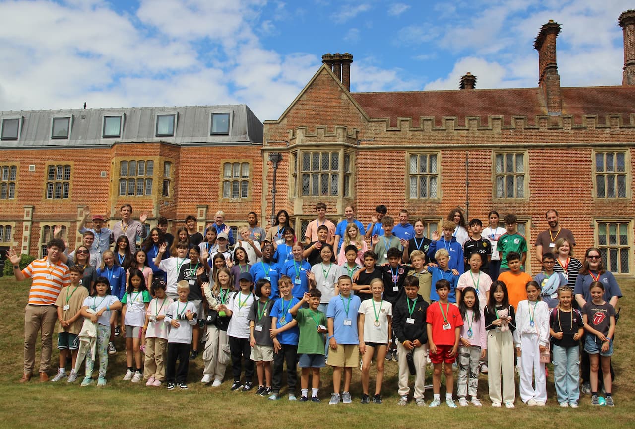 Discovery Summer students and staff outside Benenden School in Kent