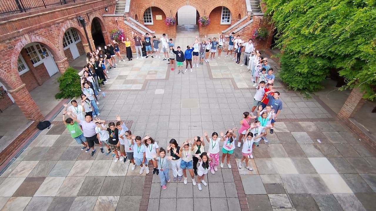 Students learning English at Benenden School summer camp in Kent