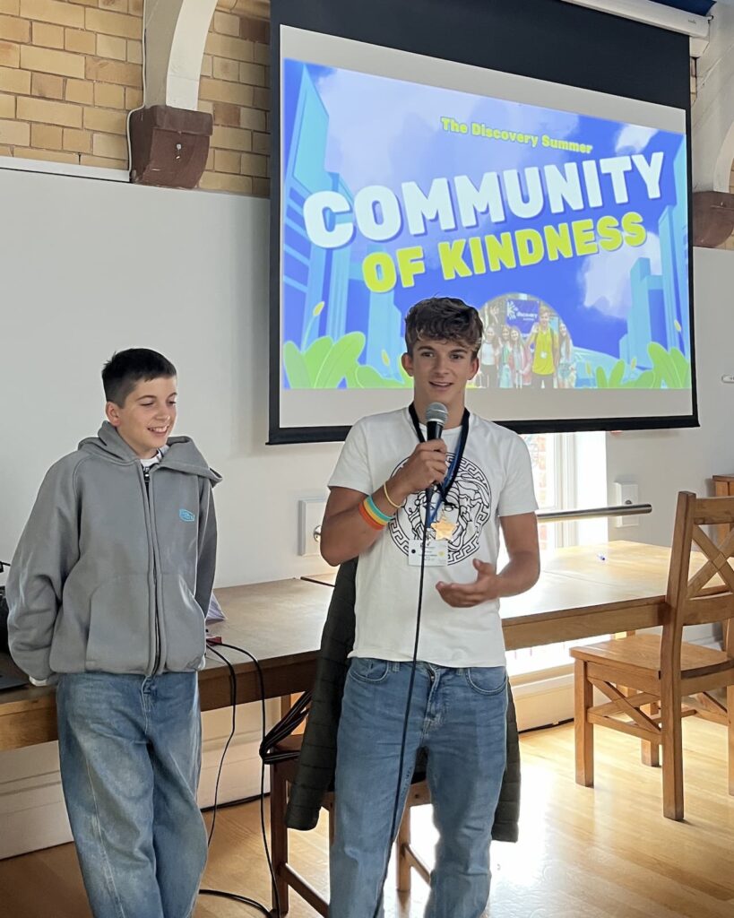 Shrewsbury students presenting "Community of Kindness"