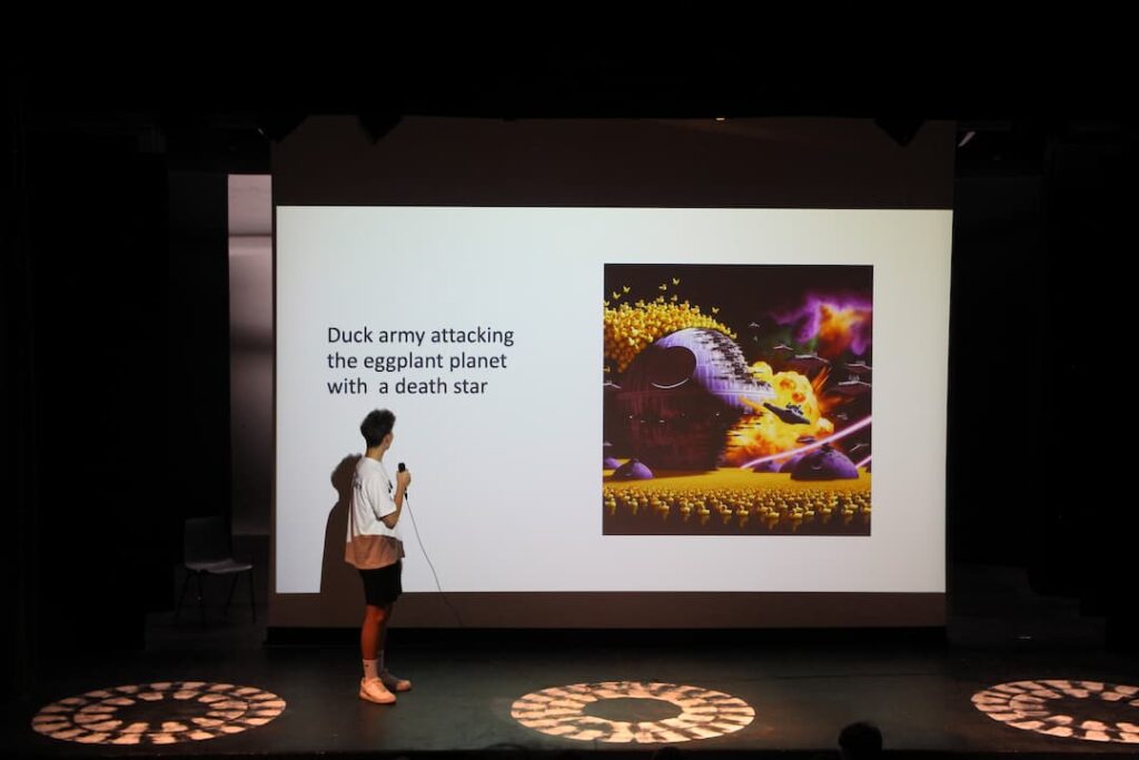 Discovery Summer GenAi Minor student presenting a project